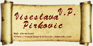 Višeslava Pirković vizit kartica